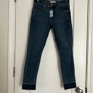 NWT Loft 25P/0 Unpicked Hem SkinnyJeans